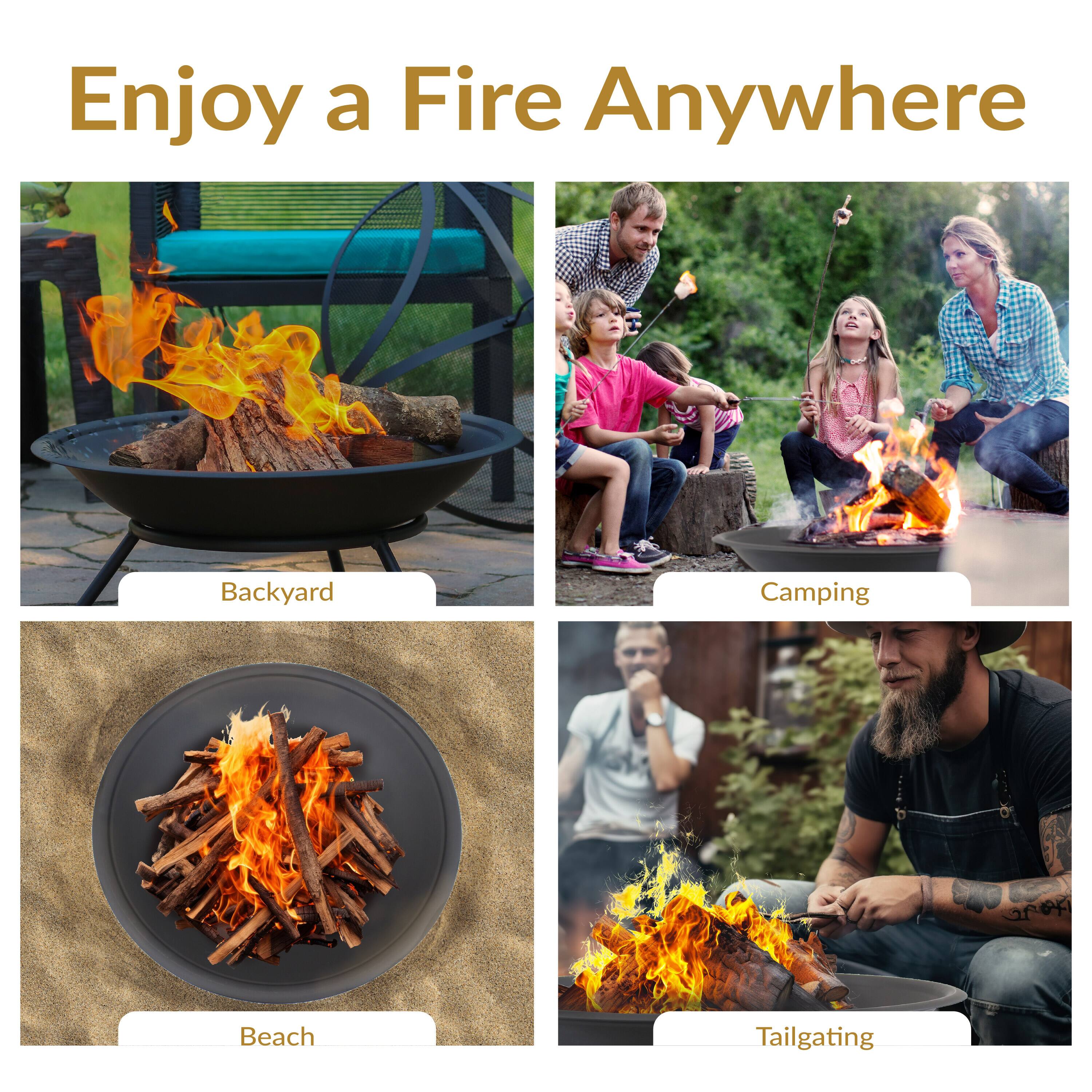 Enjoy a Fire Anywhere

Backyard

Camping

Beach

Tailgating