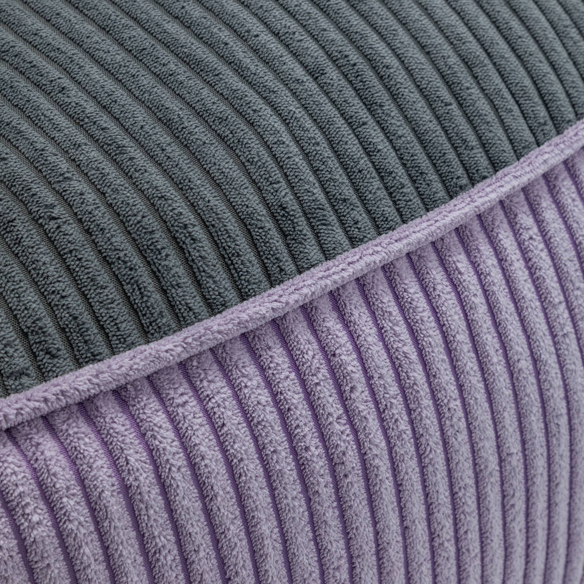 Alt View 6. GOODSILO - Large Corduroy Bean Bag Sofa Chair with Armrests and Included Filler for Living Room and Bedroom - Gray,Purple.