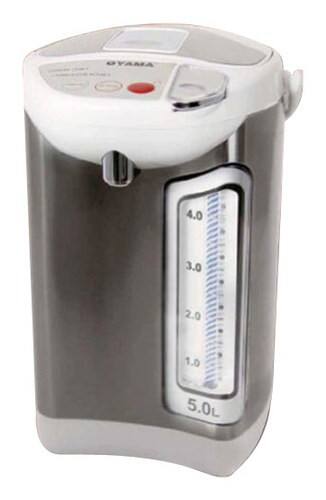 Front Standard. Oyama - 3-Liter Hot Water Kettle - Stainless/White.
