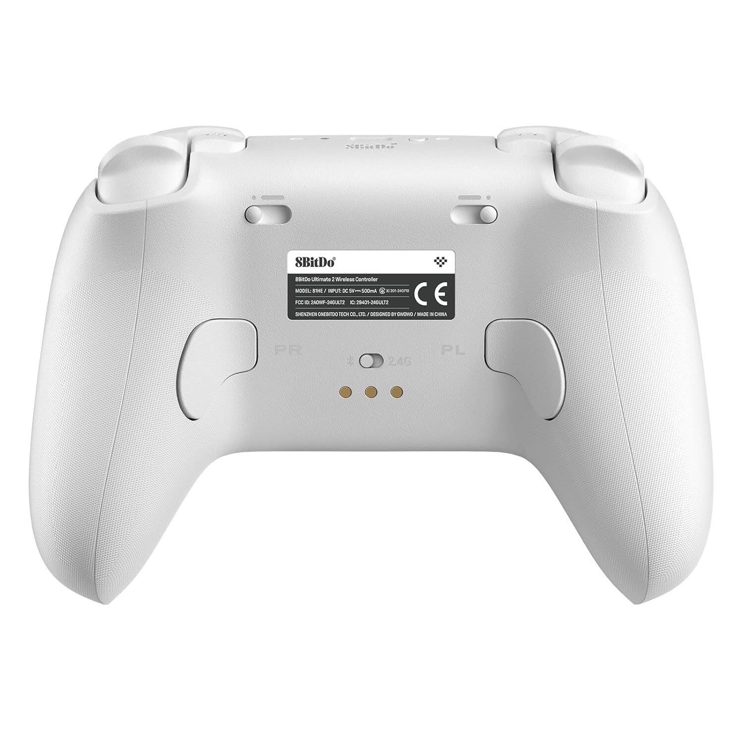 8BitDo  
8BitDo Ultimate Wireless Controller  
MODEL: 8BWP-009  
WIRELESS CONTROL  
FCC ID: 2AD4841012  
FCC ID: 2AD4841012  
DESIGNED BY 8BITDO / MADE IN CHINA  
CE  
PR  
2.4G  
PL