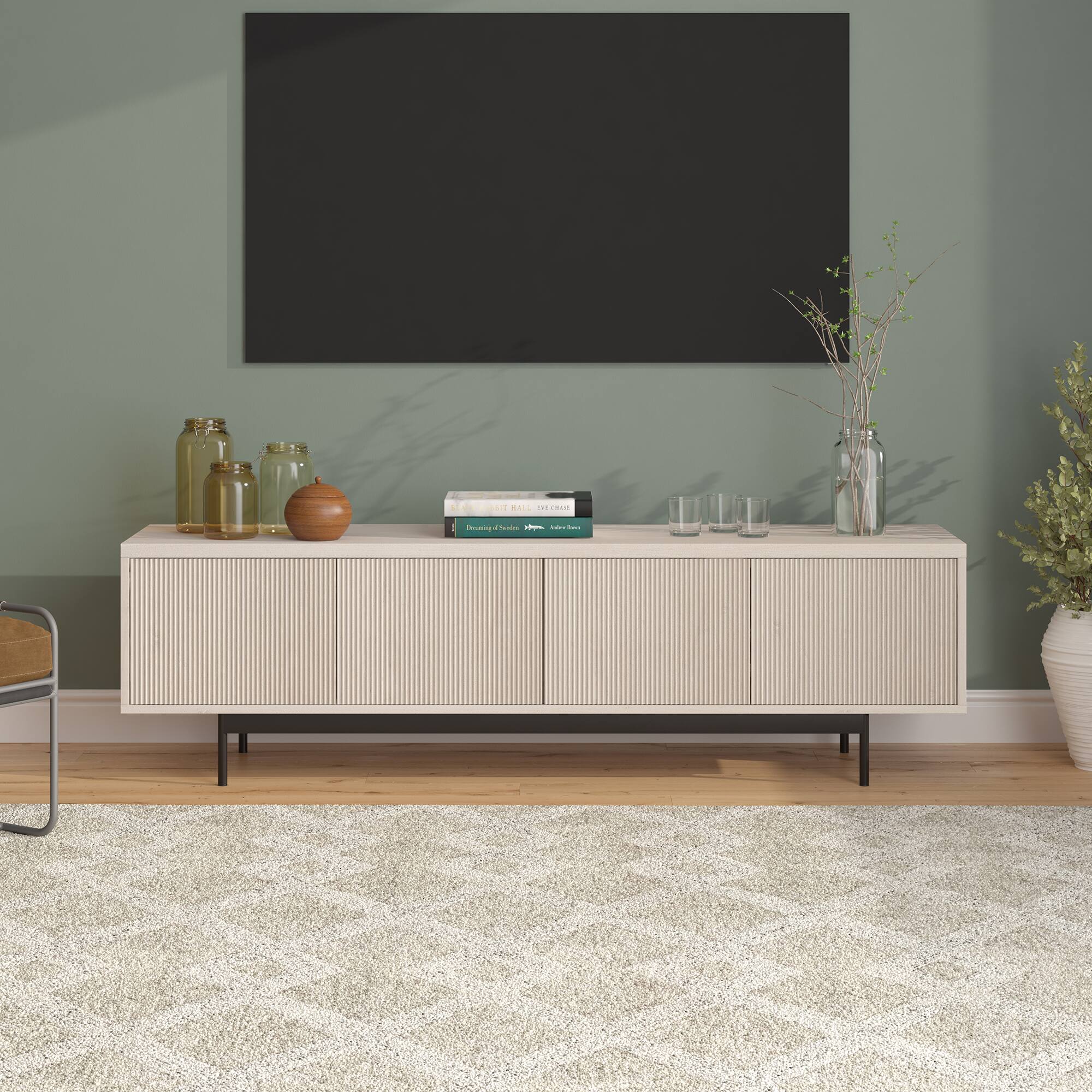 Alt View 1. Camden&Wells - Whitman TV Stand Fits Most TVs up to 75 inches - Alder White.