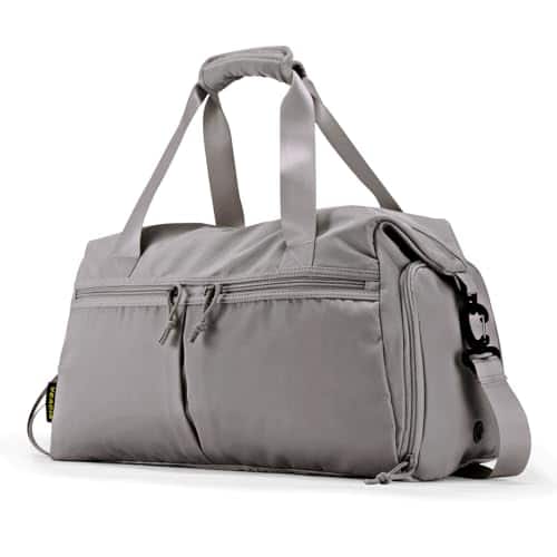 Fabibe - Weekender Duffel Bag With Shoe Compartment And Wet Pocket-luggage Everyday Overnight For Men Women Travel-carry On Gym - Grey-M