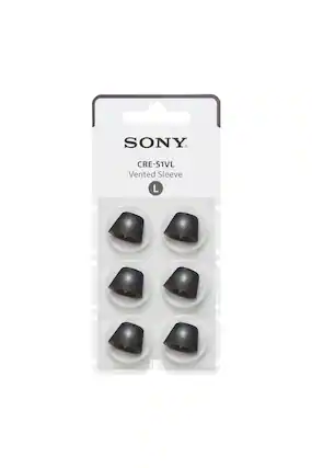 Front. Sony - OTC Hearing Aid Vented Sleeve for CRE-C10 - Black.