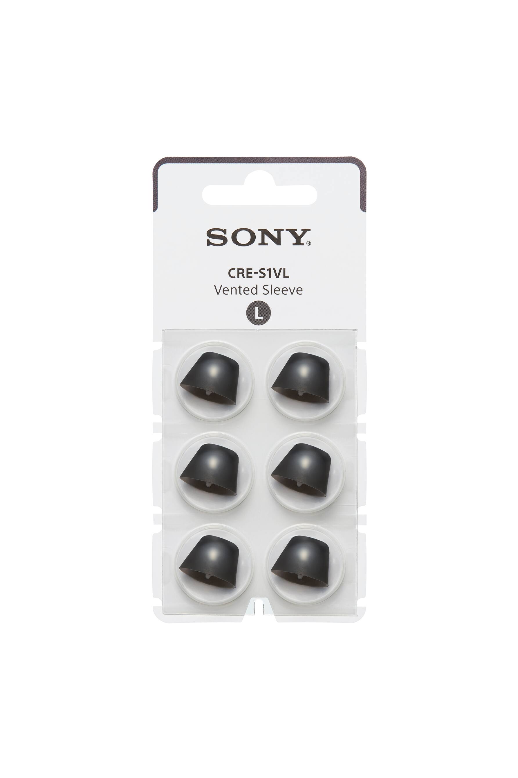 Front. Sony - OTC Hearing Aid Vented Sleeve for CRE-C10 - Black.