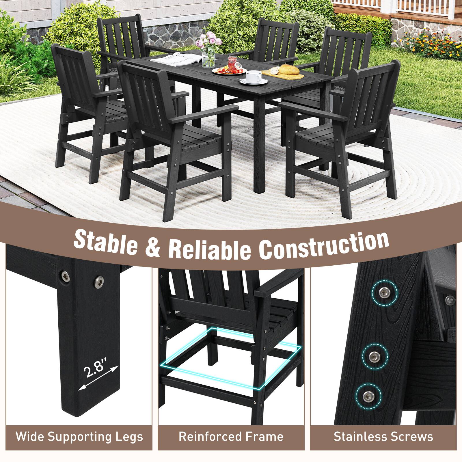 Stable & Reliable Construction

- Wide Supporting Legs
- Reinforced Frame
- Stainless Screws

2.8"