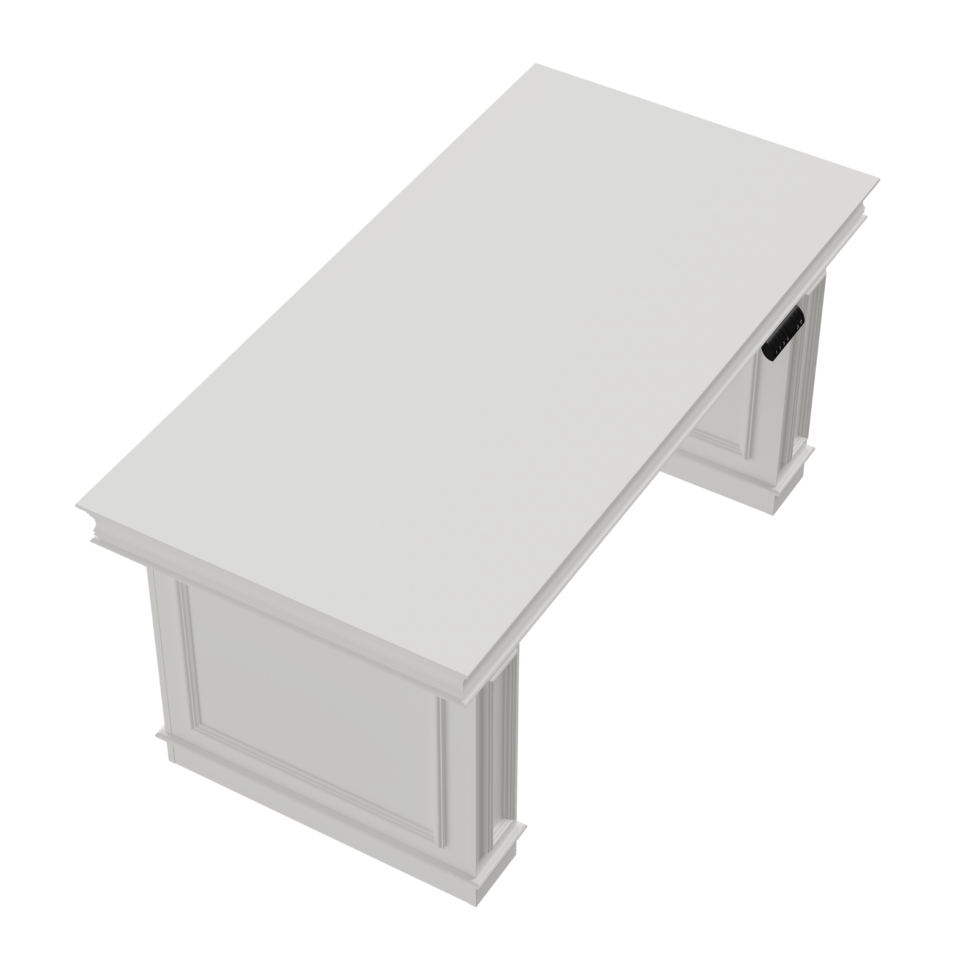 Alt View 1. Famapy - Electric Standing Desk with Side Cabinets, Heavy-Duty Height Adjustable Home Office Workstation with 4 Memory Presets - White.