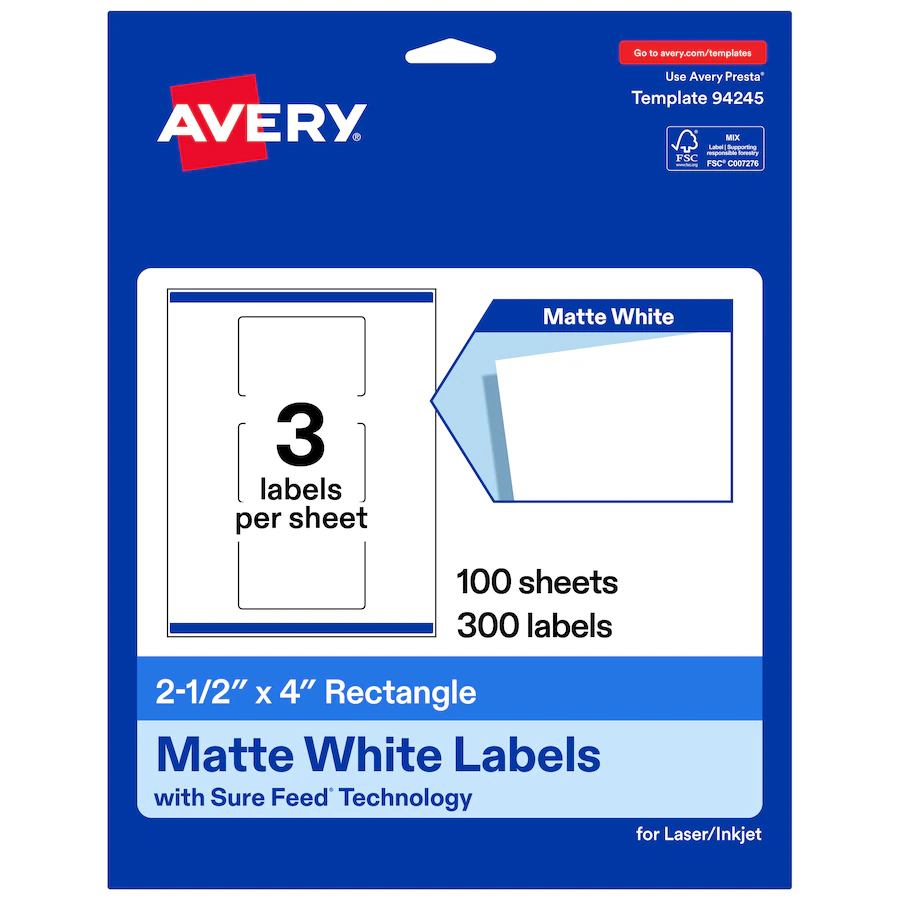 Prinatble Example Qr Code Avery Avery® Matte Rectangle Labels, 2.5