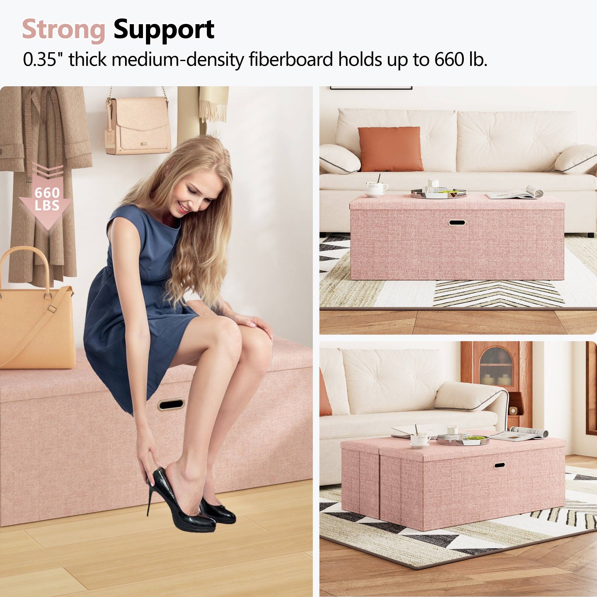 Strong Support  
0.35" thick medium-density fiberboard holds up to 660 lb.