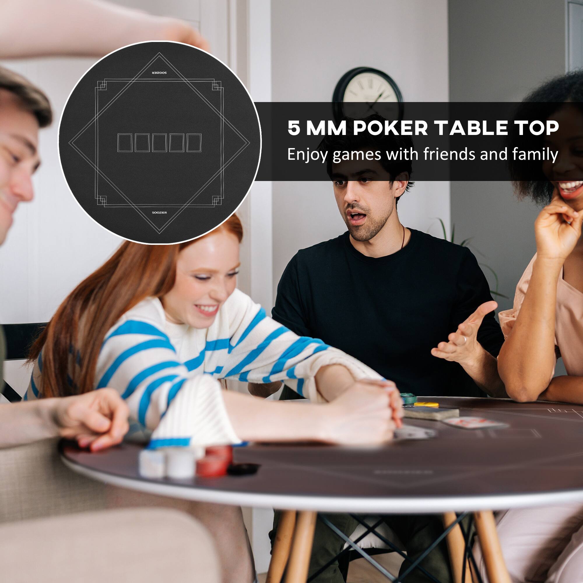 5 MM POKER TABLE TOP Enjoy games with friends and family