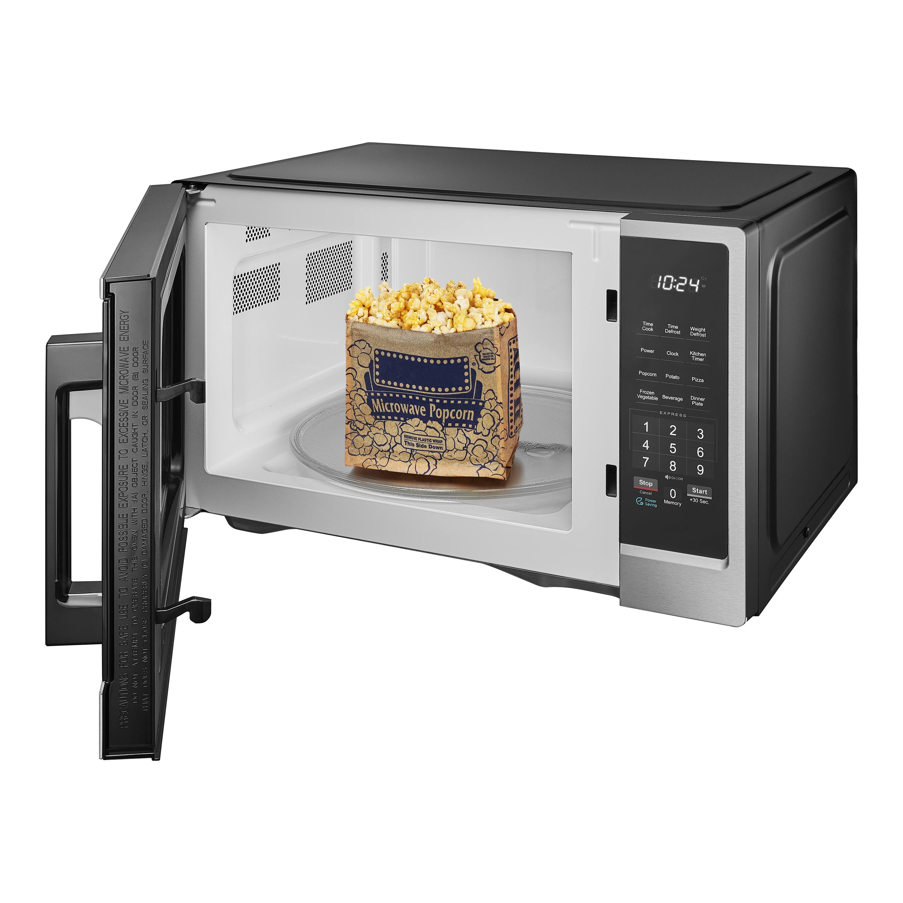 ENERGY MICROWAVE  
SURFACE  
EXCESSIVE  
HEAT  
TO EXPOSURE  
HANDLE WITH CARE  
CHUTE  
JAPAN  
331  
1  
ARAL  
CECINIAN  
CAN  
E  
1E  

Microwave Popcorn  
10:24  
1 2 3 4 5 6 7 8 9  
Stop  
Start  
0  
100 WATTS