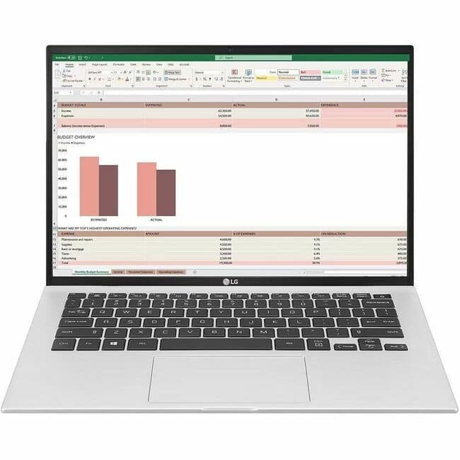 LG - gram 14ZT90P-G.AX33U1 14" Thin Client Notebook - WUXGA - Intel Core i3 11th Gen i3-1115G4 - 8 GB - 256 GB PCIe NVMe - Silver
