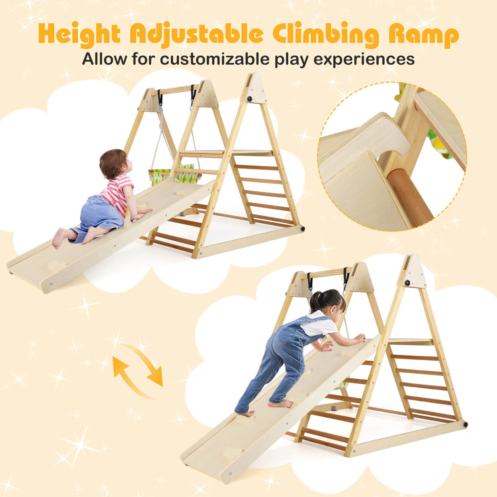 Height Adjustable Climbing Ramp  
Allow for customizable play experiences