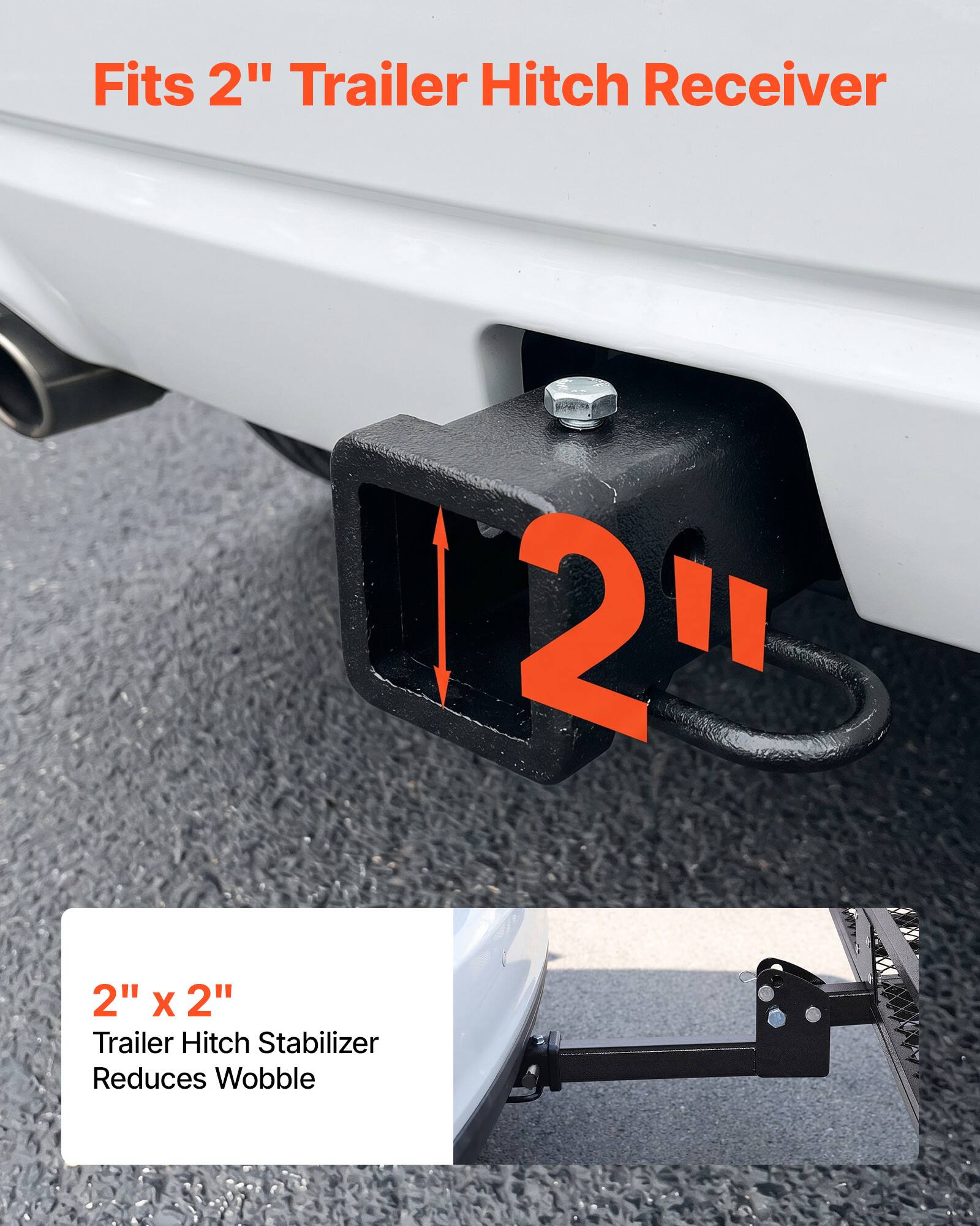 Fits 2" Trailer Hitch Receiver

2" x 2" Trailer Hitch Stabilizer Reduces Wobble