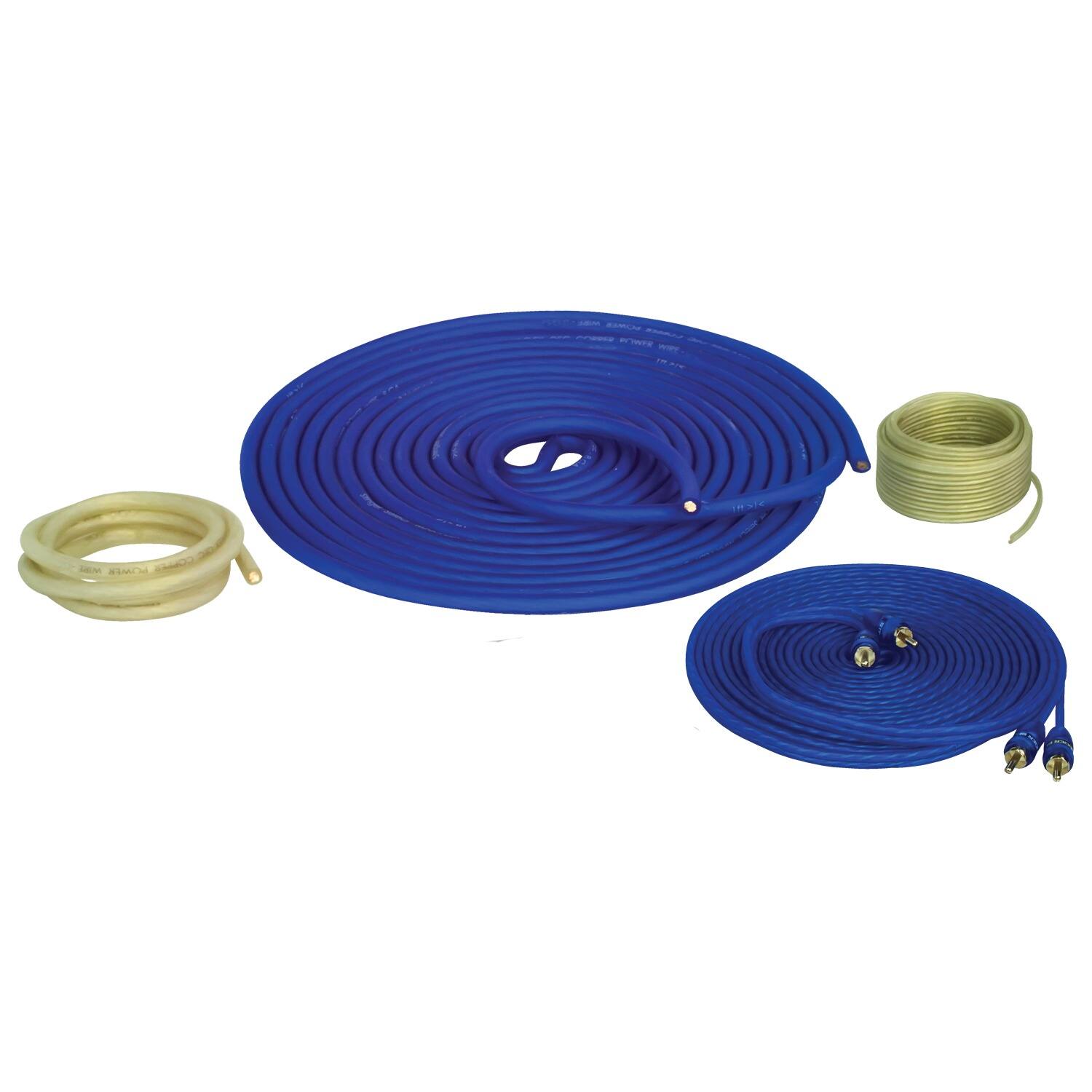 Alt View 1. Stinger - Stinger Ss1200xs Select 4-gauge Mini-anl Amp Installation Kit - Blue.