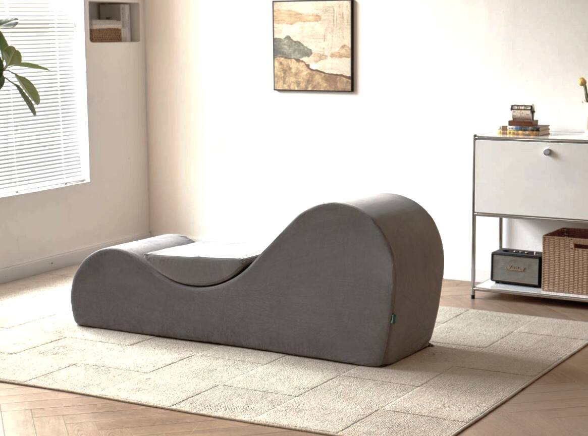 Alt View 1. LOVMOR - Compact Polyurethane Bean Bag Chairs Removable Washable Cover For Lounge Living Room Bedroom Indoor Supportive - Grey.