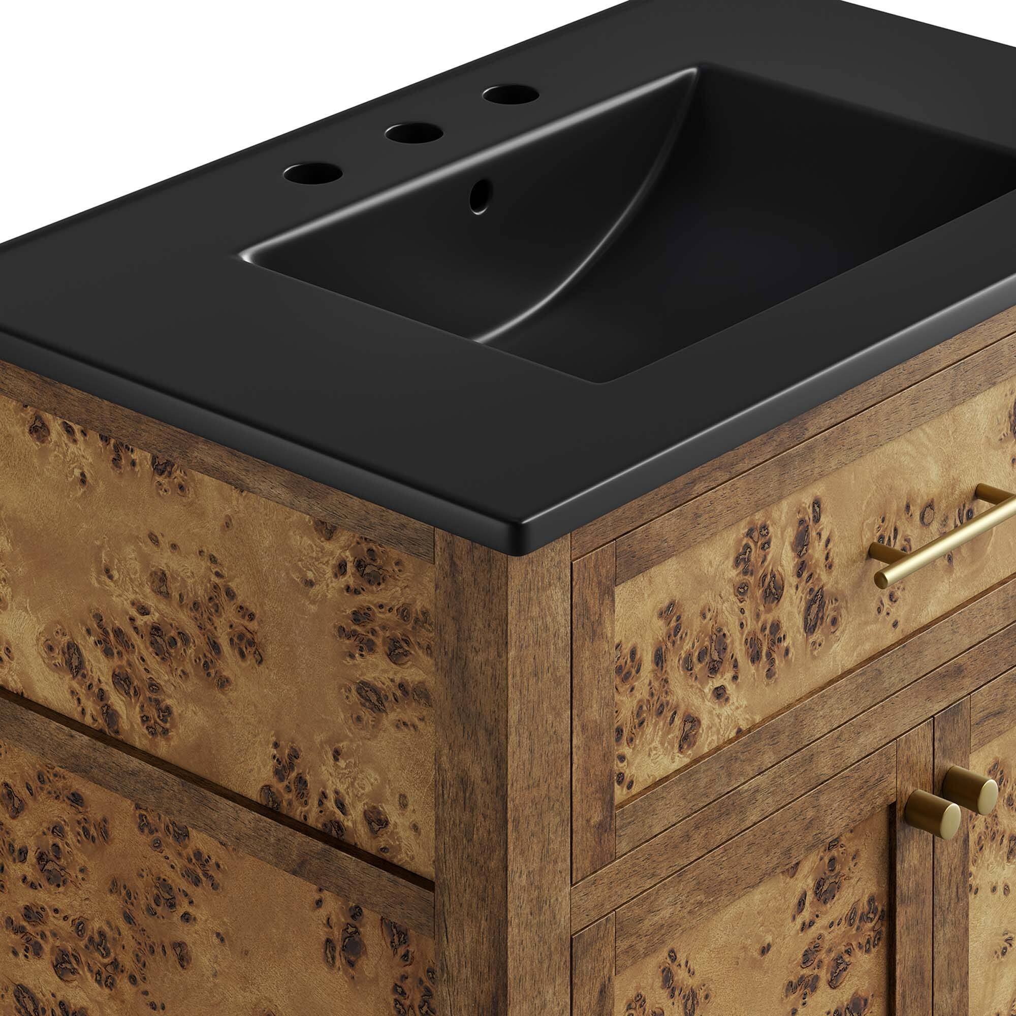 Alt View 7. Modway - Elysian Bathroom Vanity Basin Included by Modway - Black Brown.