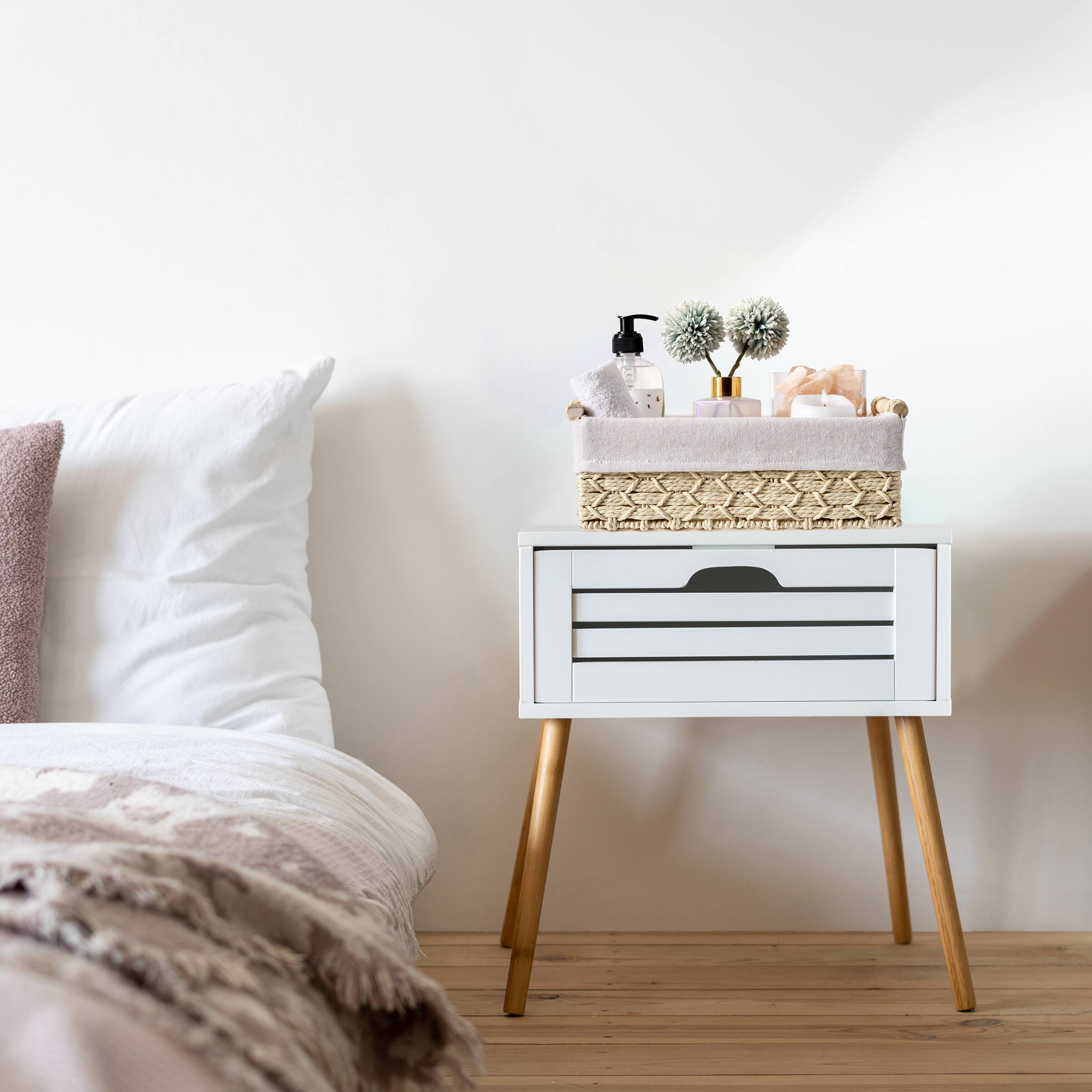 Alt View 1. Sorbus - Sorbus Macrame Boho Decor Baskets - Changing Station, Linens, Clothes, Diapers, Toiletries, Nursery - Beige.