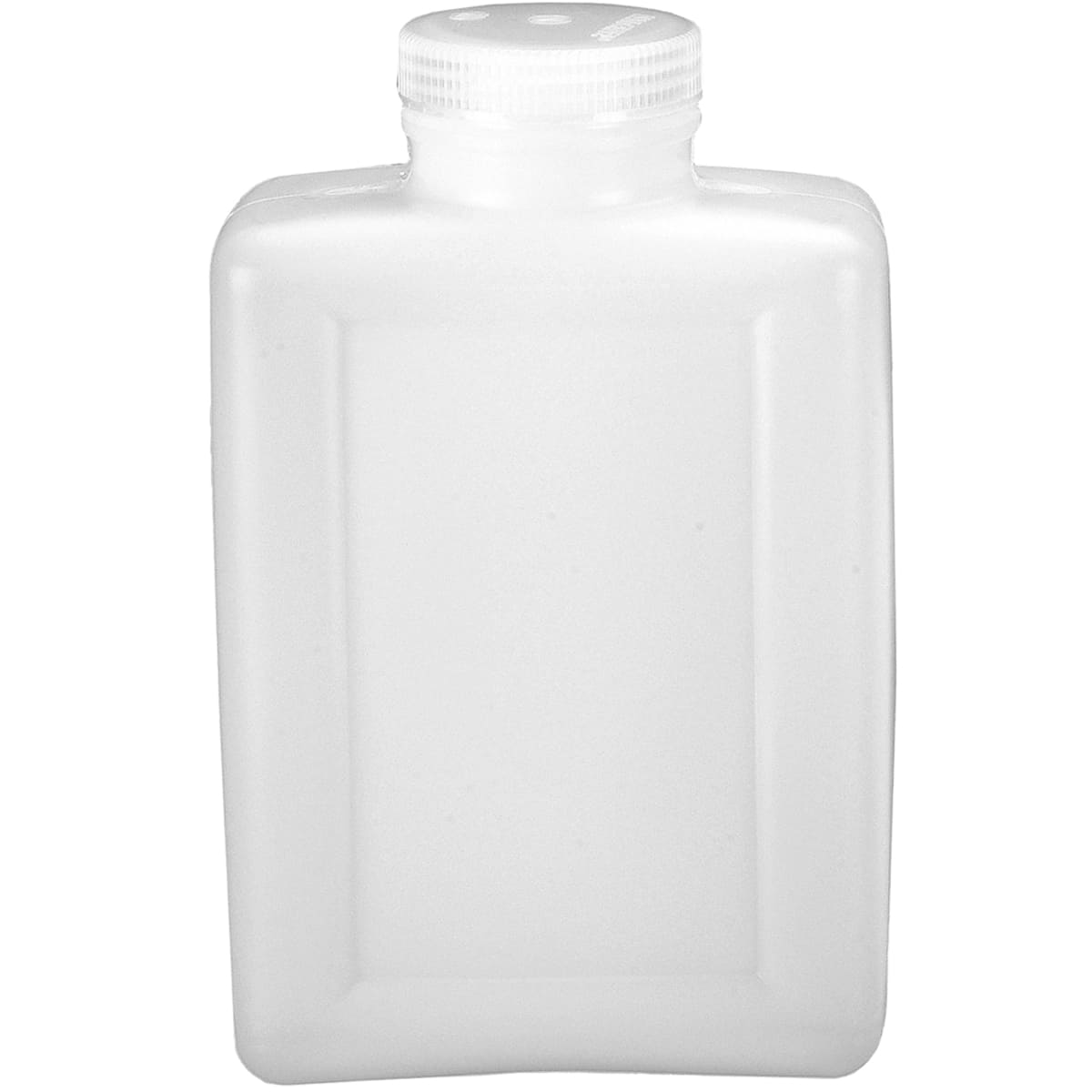Nalgene - HDPE Plastic Wide Mouth Rectangular Storage Bottle - 64 oz. -Clear