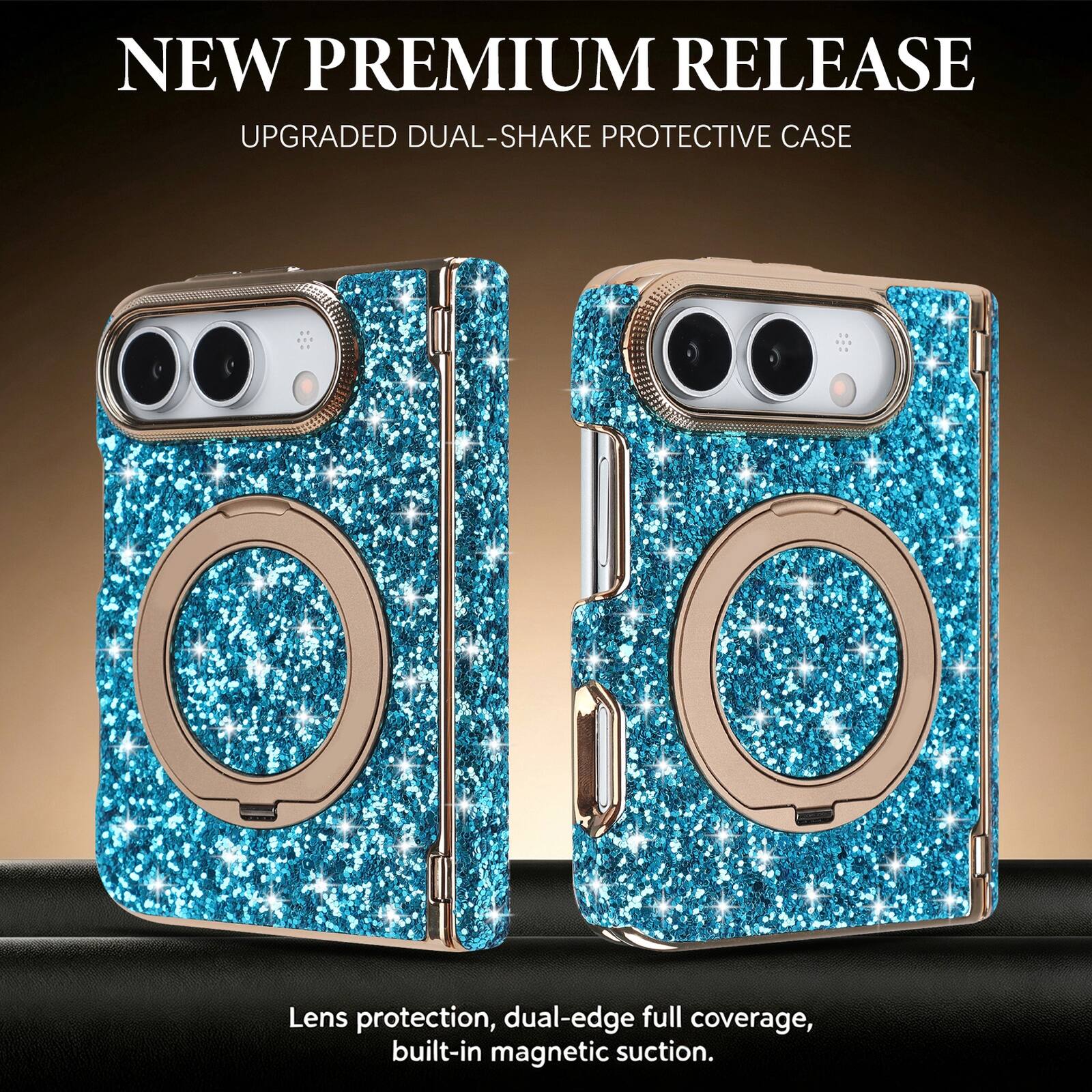 NEW PREMIUM RELEASE  
UPGRADED DUAL-SHAKE PROTECTIVE CASE  

Lens protection, dual-edge full coverage, built-in magnetic suction.