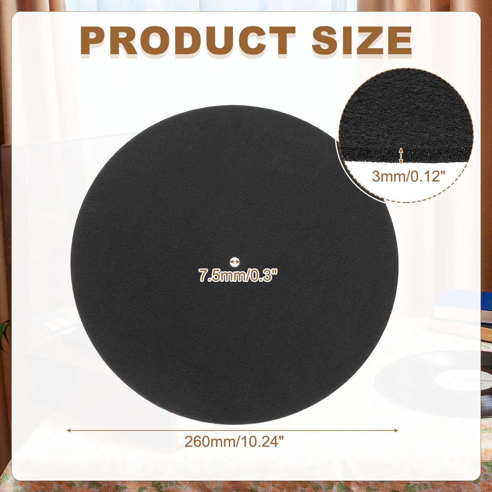 PRODUCT SIZE  
3mm/0.12"  
7.5mm/0.3"  
260mm/10.24"