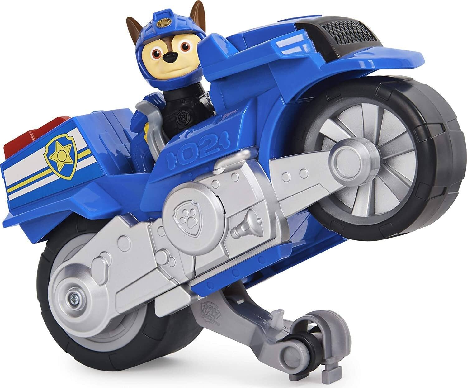 Back. Paw Patrol - Paw Patrol Moto Pups Deluxe Pull-Back Motorcycle with Wheelie Feature and Chase Figure, Ages 3+ - Multicolor.