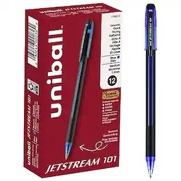 uni-ball - Jetsream 101 Ballpoint Pen, Medium Point, 1.0mm, Dozen - Blue Ink