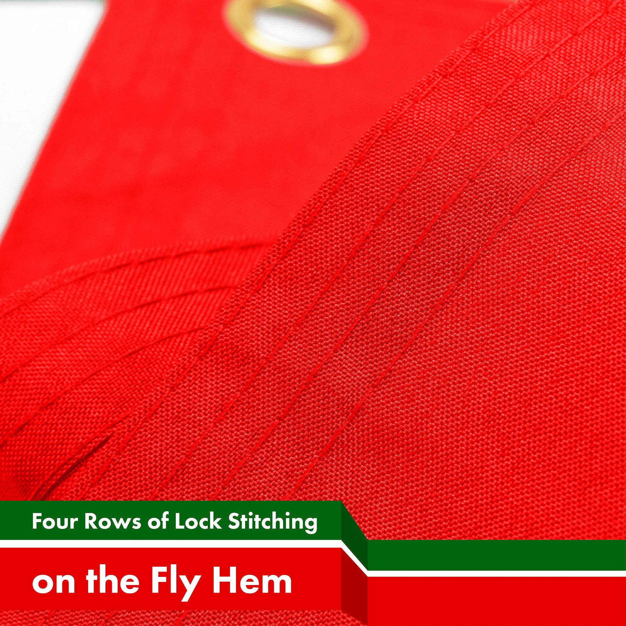 Four Rows of Lock Stitching on the Fly Hem