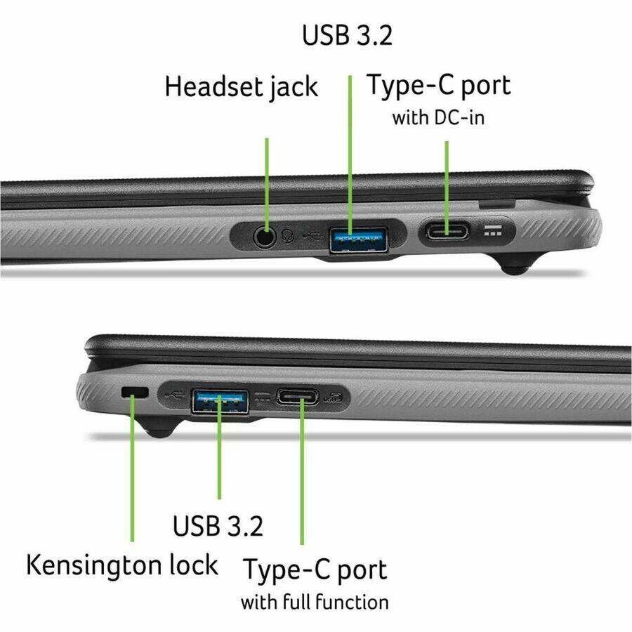 USB 3.2  
Headset jack  
Type-C port with DC-in  
USB 3.2  
Kensington lock  
Type-C port with full function