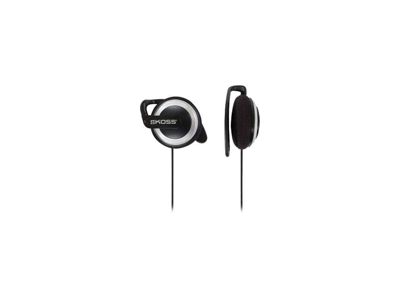 Koss - KSC07 Sport Clip, Lightweight Clip-On Headphones - Black