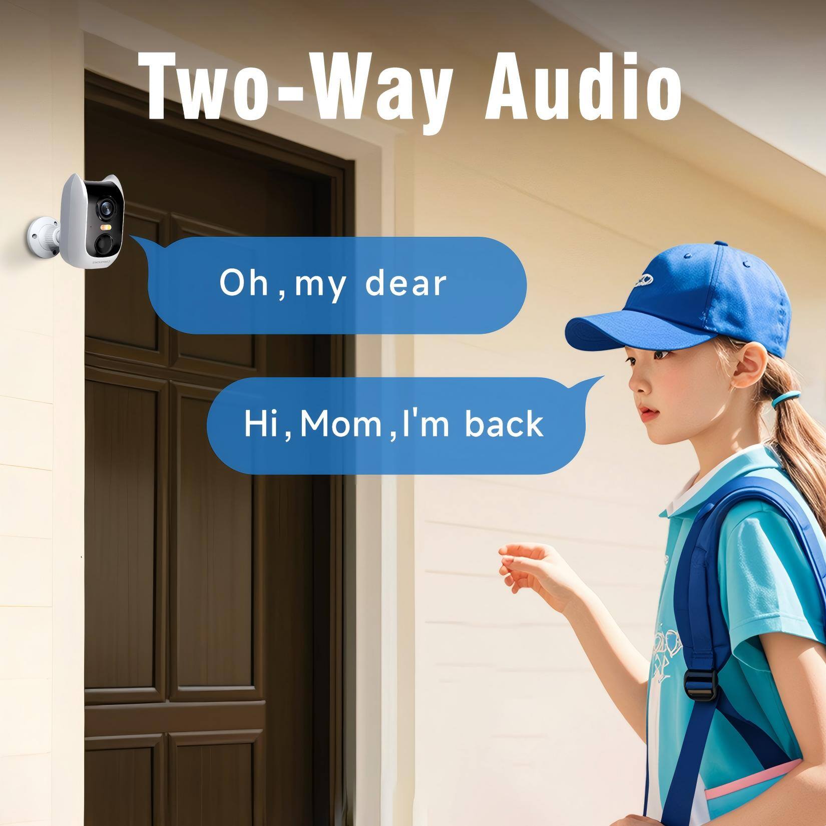 Two-Way Audio

Oh, my dear

Hi, Mom, I'm back