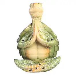 FC Design - 6.75"H Sea Turtle of Yoga Lotus Pose Figurine Statue Office Desk Tabletop Home Decor Gift - Multi-Color