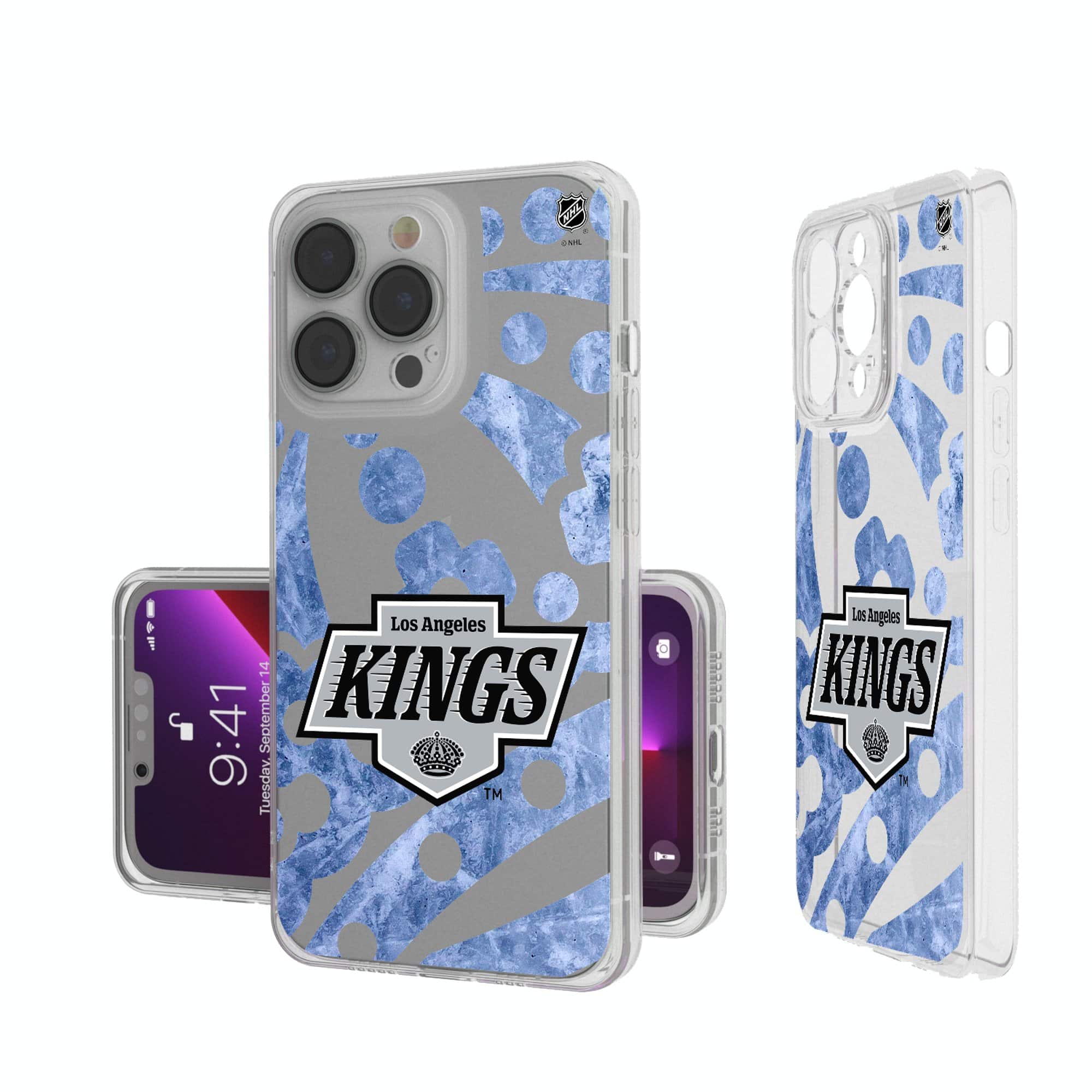 Keyscaper - NHL - Los Angeles Kings iPhone Clear Ice Case - 16 Pro Max - Multicolor