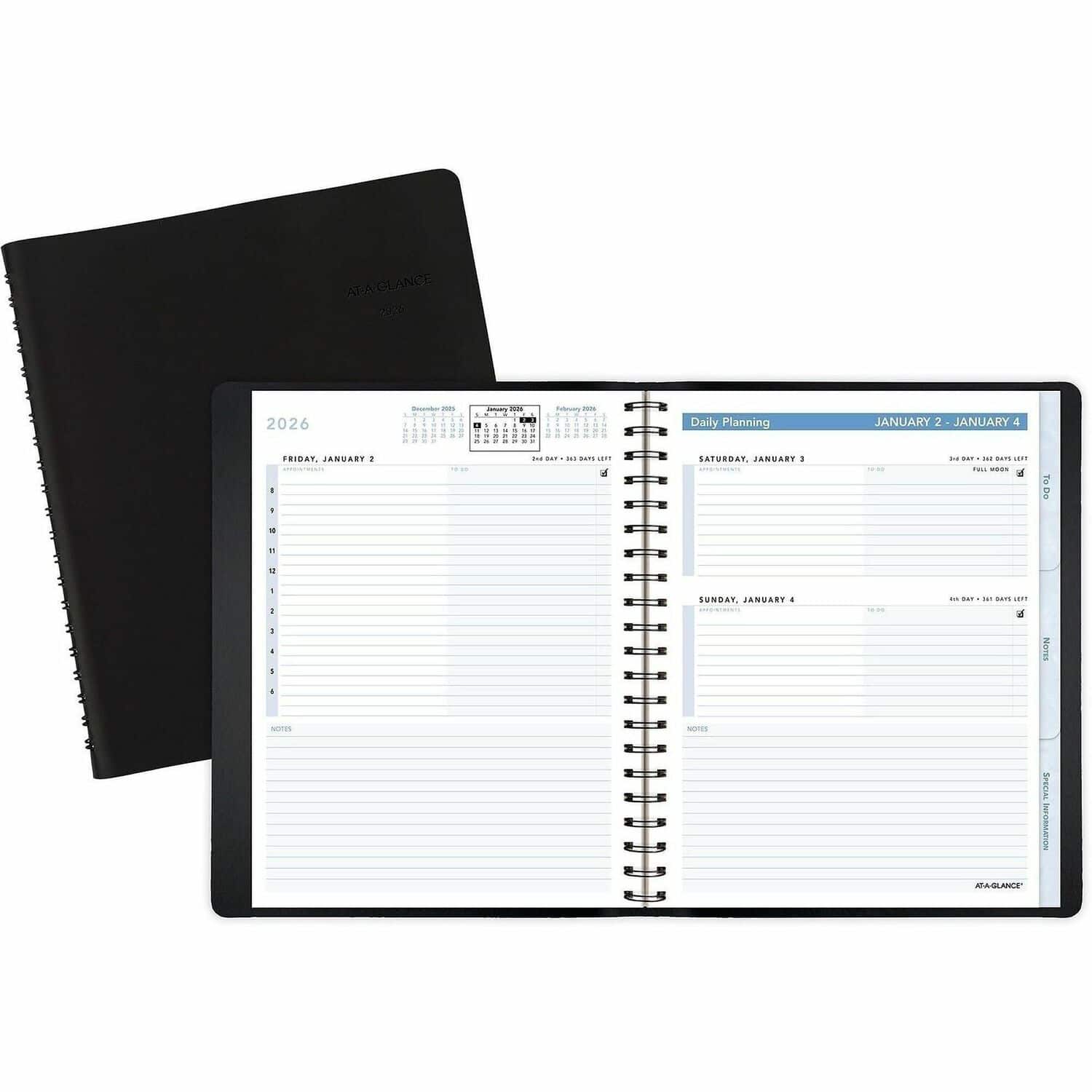 "AT-A-GLANCE - Medium Daily 1 Year January 2026 to December 2026 6 1/2"" x 8 3/4"" Sheet Size White Sheet Wire Bound Planner" price history on PriceWatchPro
