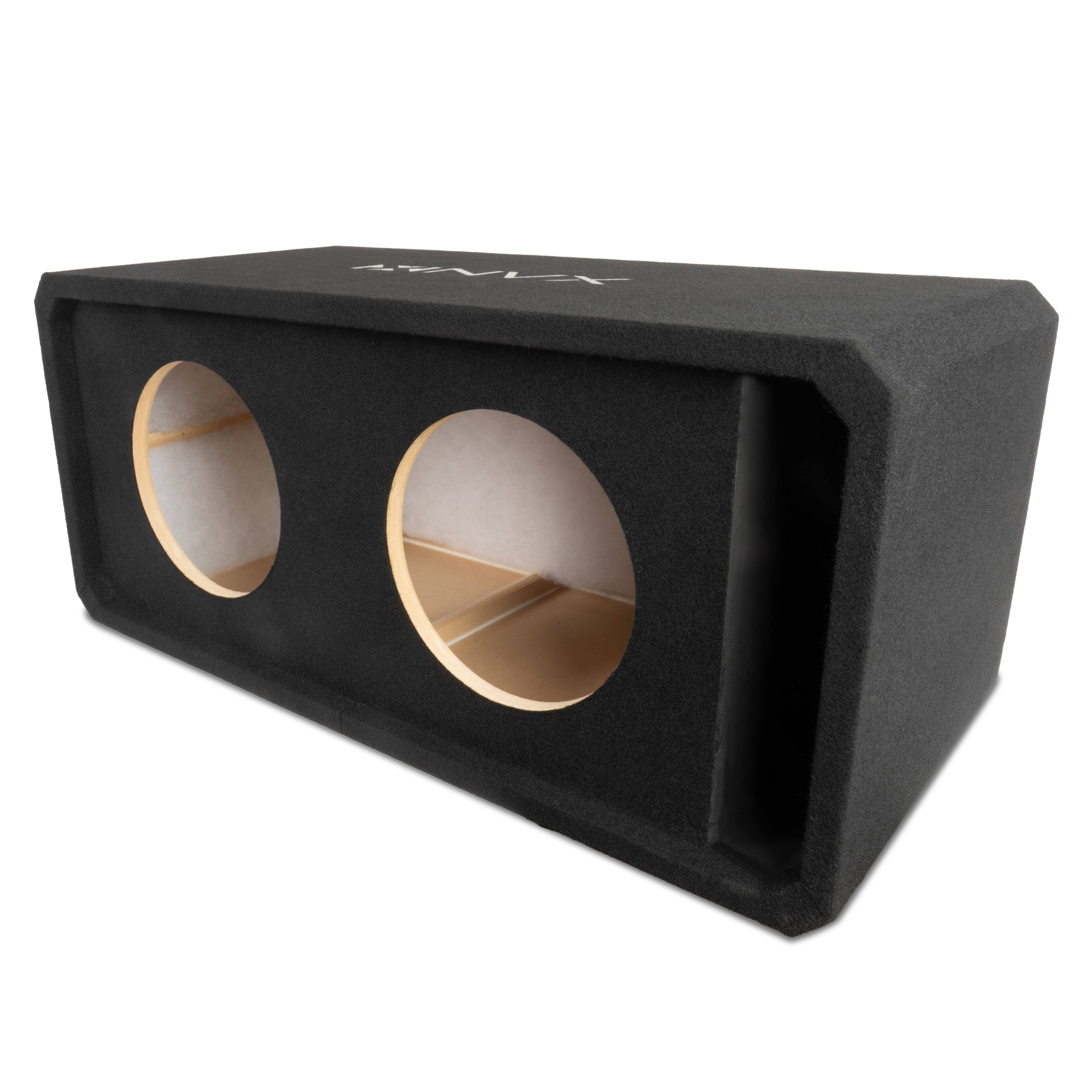 Back. NVX - NE102P Dual 10" Slot Ported 3/4" MDF Subwoofer Enclosure.