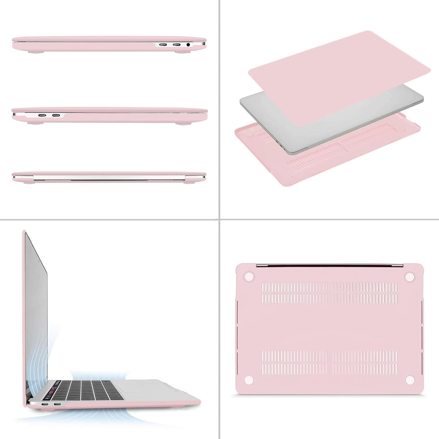 Alt View 1. mosiso - Hard Shell Case for 13-inch MacBook Pro 2016-2026 A2338 A2289 A2251 A2159 A1989 A1706 A1708 - Baby Pink.