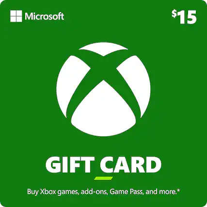 Front. Microsoft - Xbox $15 Gift Card - Green.