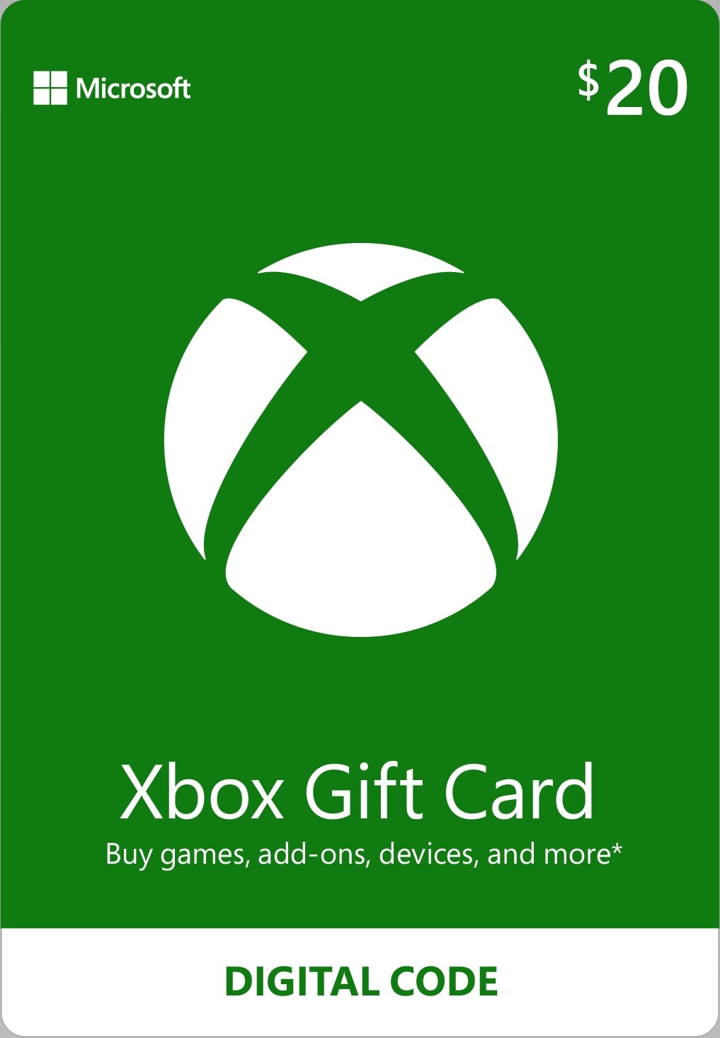 Microsoft - Xbox $20 Gift Card [Digital]
