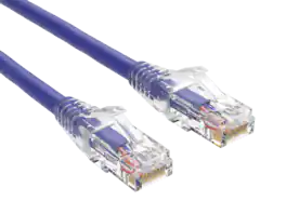 Cable Leader - Cat 6 Ethernet Cable, 24 AWG Clear Boot RJ45 Patch, Gigabit for Router, Gaming Console, PC, Server Rack - Purple