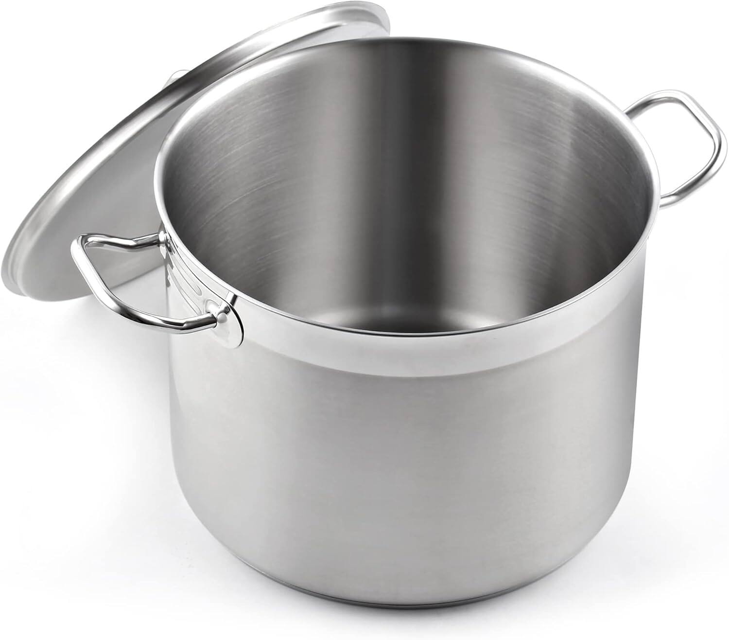 Front. Cooks Standard - Professional 24 Quart Stainless Steel Stock Pot | Induction Cookware,Large Cooking Pasta, Oven & Dishwasher Safe - stainless steel.