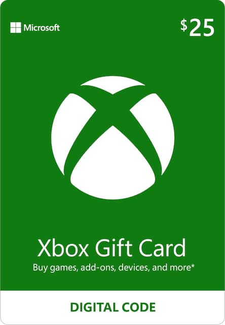 Microsoft Xbox 25 Gift Card Digital K4w 00033 Best Buy