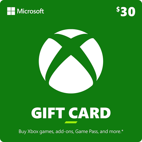 Microsoft - Xbox $30 Gift Card [Digital]