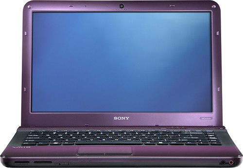 purple vaio laptop