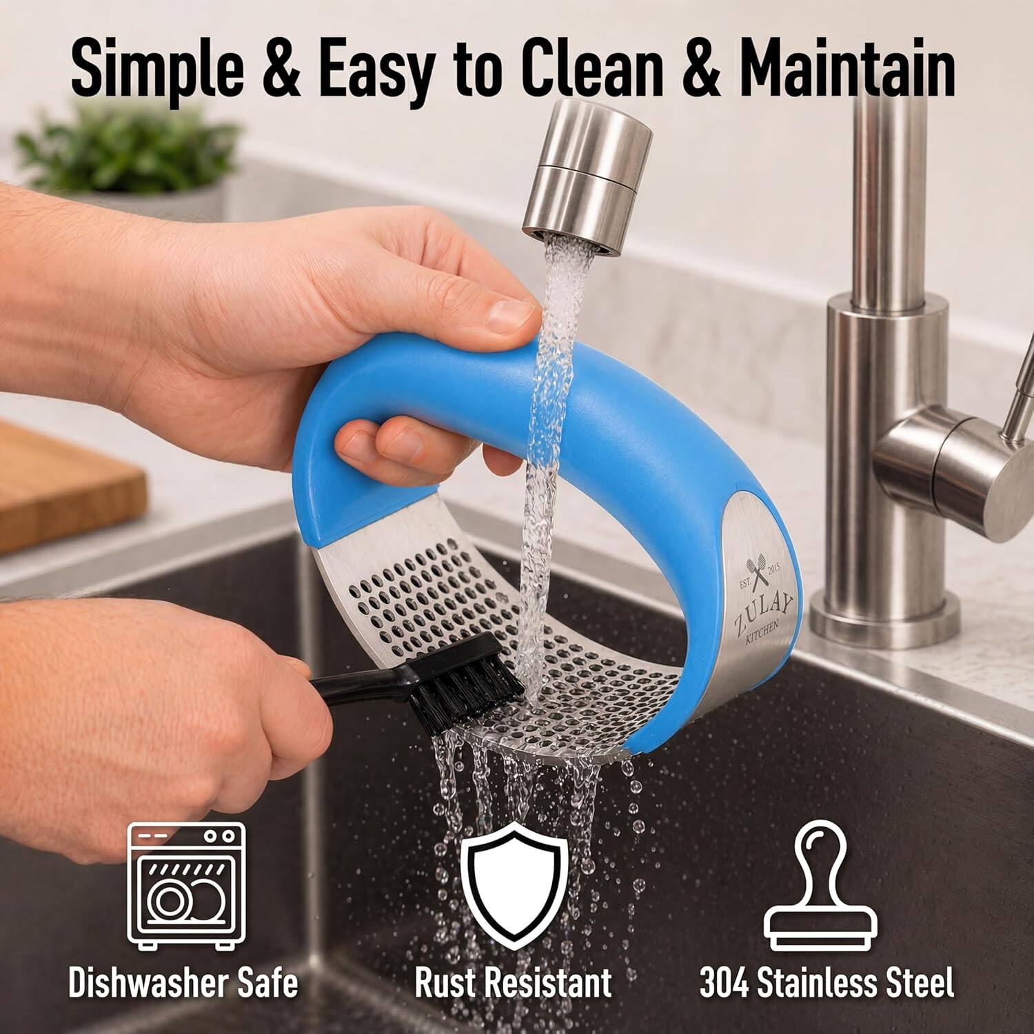 Simple & Easy to Clean & Maintain

Dishwasher Safe
Rust Resistant
304 Stainless Steel