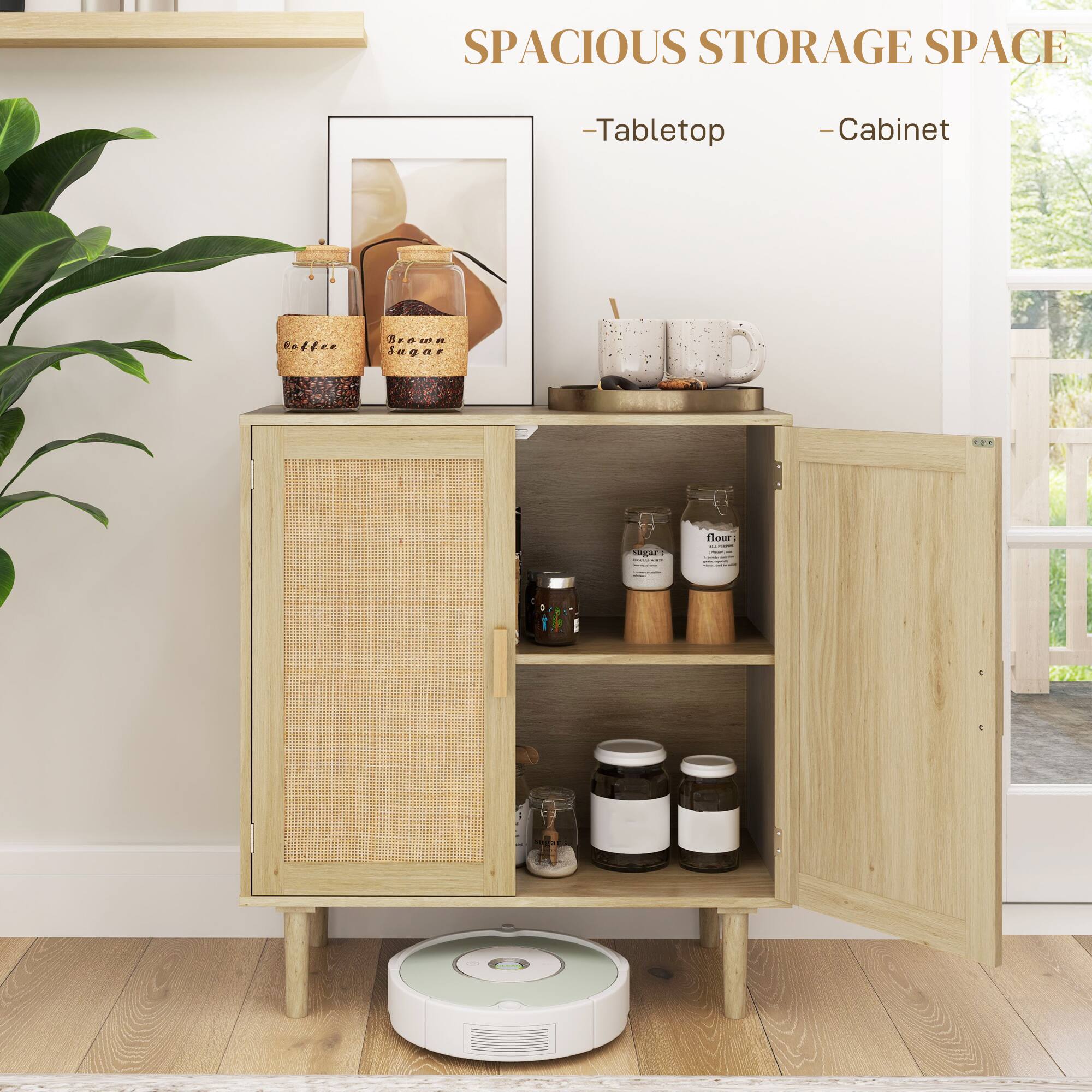 SPACIOUS STORAGE SPACE -Tabletop -Cabinet