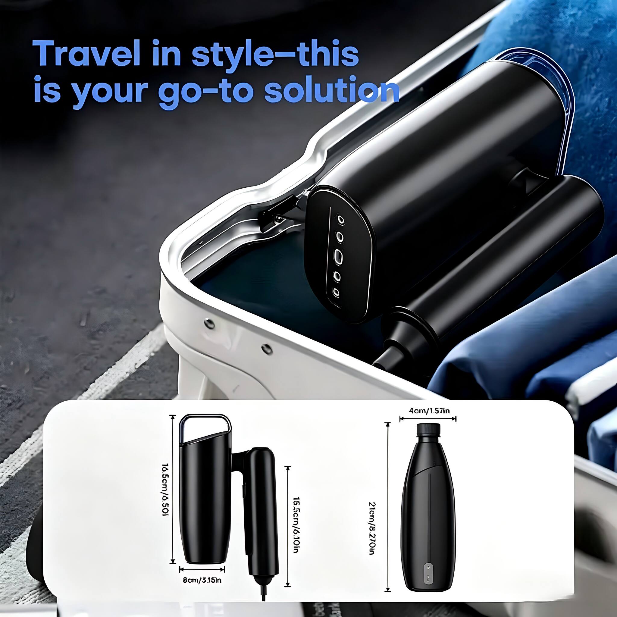 Travel in style—this is your go-to solution

4cm/1.57in  
16.5cm/6.50in  
8cm/3.15in  
15.5cm/6.10in  
21cm/8.27in