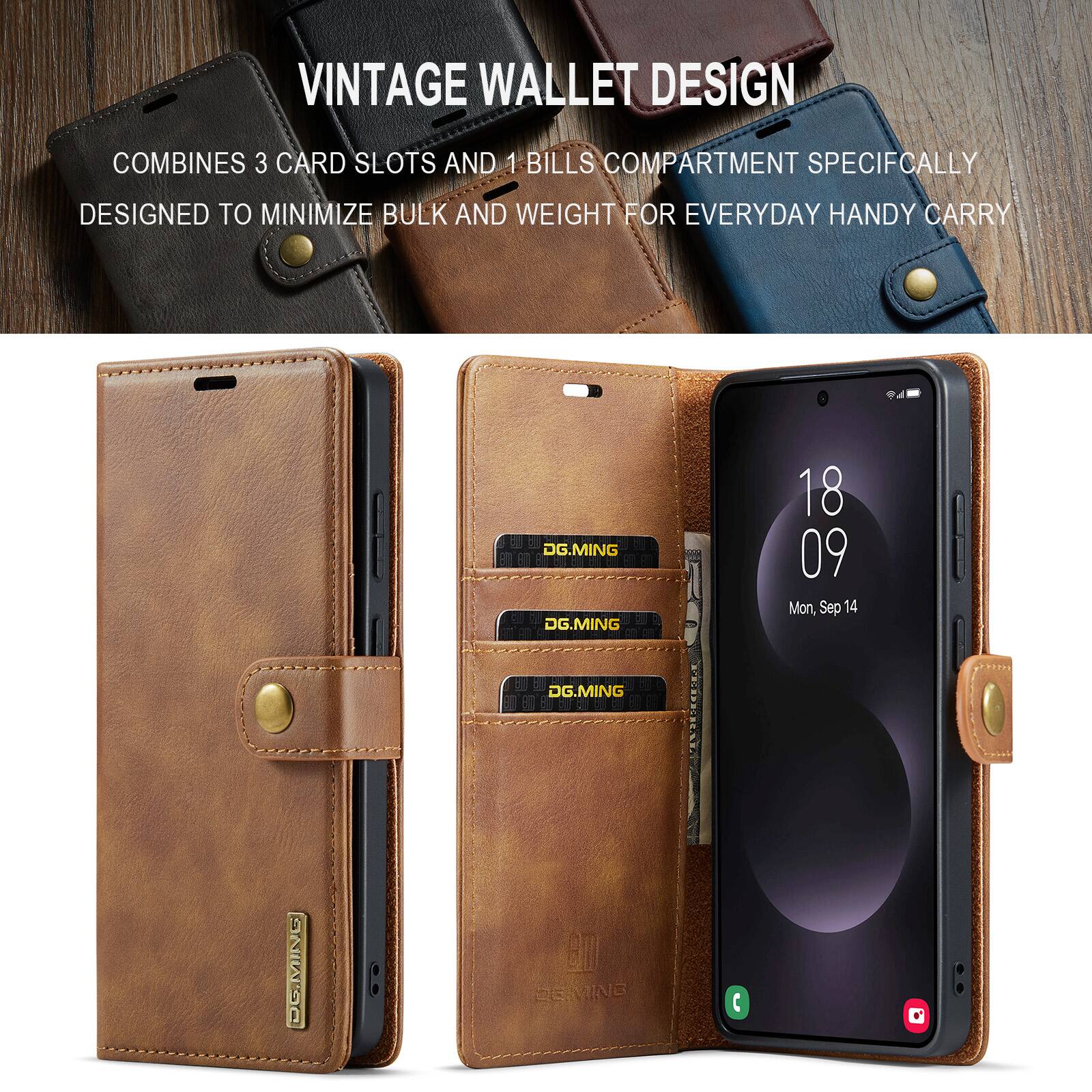 VINTAGE WALLET DESIGN

COMBINES 3 CARD SLOTS AND 1 BILLS COMPARTMENT SPECIFICALLY DESIGNED TO MINIMIZE BULK AND WEIGHT FOR EVERYDAY HANDY CARRY
