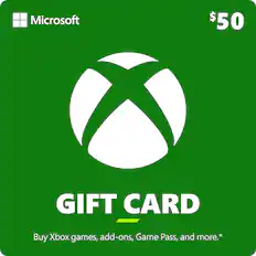 Front. Microsoft - Xbox $50 Gift Card - Green.