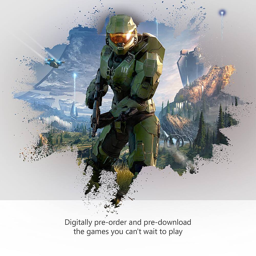 The largest text reads: "117 Digitally pre-order and pre-download the games you can't wait to play."