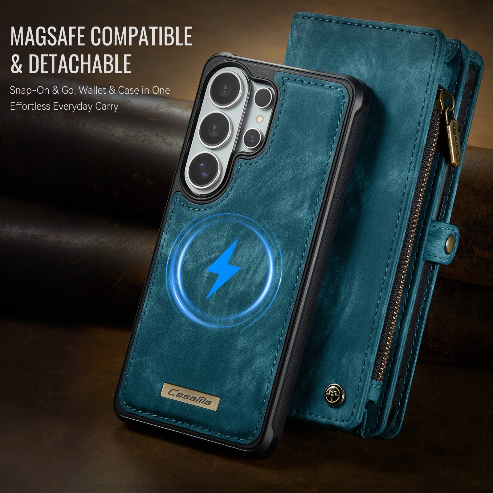 MAGSAFE COMPATIBLE & DETACHABLE  
Snap-On & Go, Wallet & Case in One  
Effortless Everyday Carry