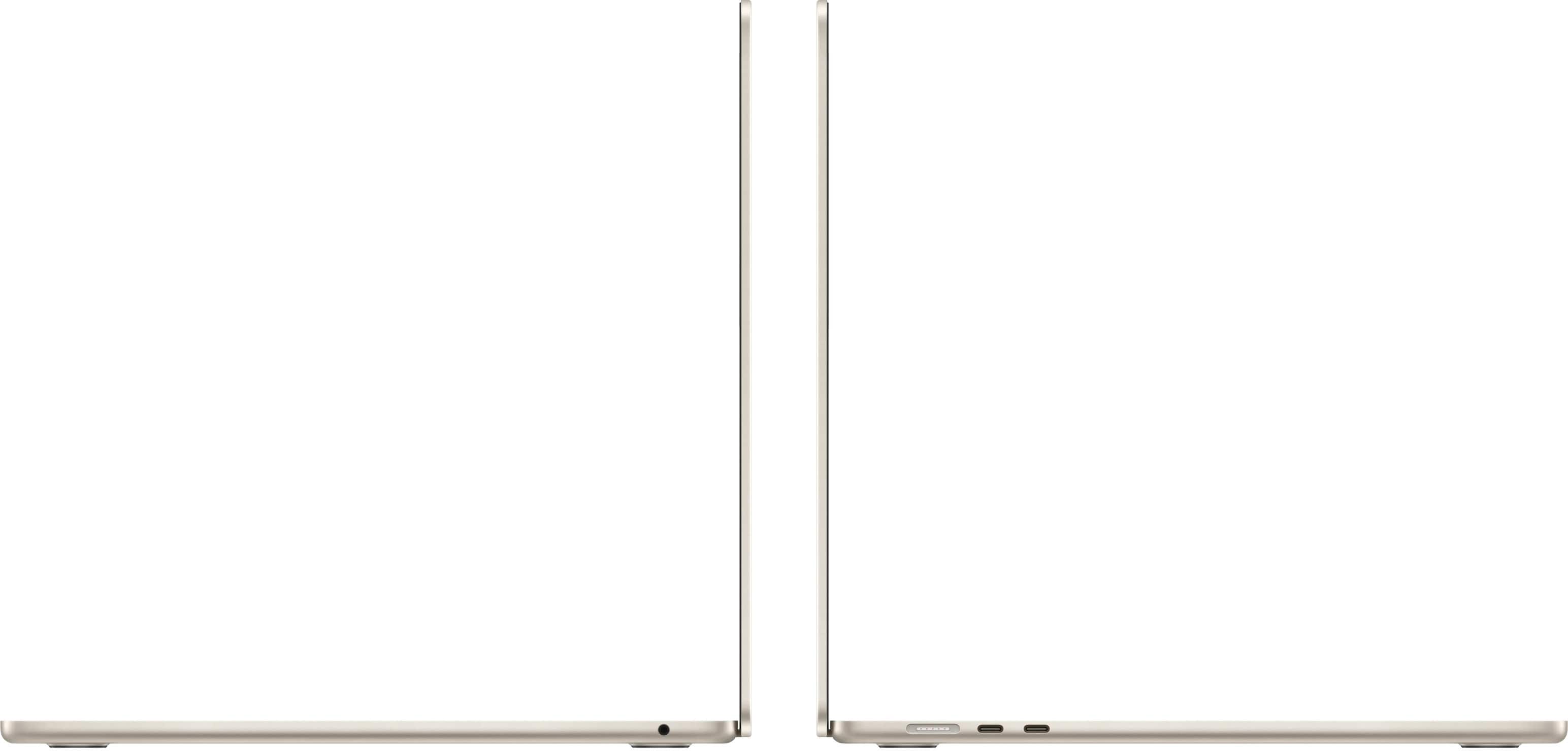 Alt View 12. Apple - MacBook Air 15-inch Laptop - Apple M3 chip Built for Apple Intelligence - 24GB Memory - 512GB SSD - Starlight.